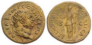 Titus (Caesar, 69-79). Æ Dupondius (27.5mm, ... 