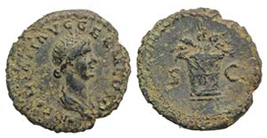 Domitian (81-96). Æ Quadrans (17mm, 2.73g, ... 