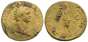 Domitian (81-96). Æ Dupondius (28mm, ... 