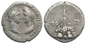 Domitian with Domitia (81-96). Cappadocia, ... 