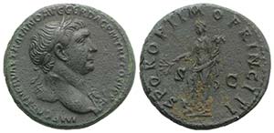 Trajan (98-117). Æ As (27mm, 10.81g, 6h). ... 