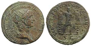 Trajan (98-117). Æ Dupondius (27mm, 15.69g, ... 