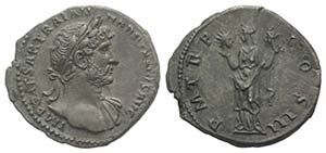 Hadrian (117-138). AR Denarius (19mm, 3.01g, ... 