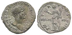 Hadrian (117-138). AR Denarius (18mm, 2.90g, ... 