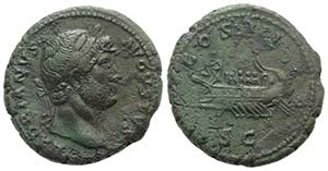 Hadrian (117-138). Æ As (28mm, 14.17g, 6h). ... 