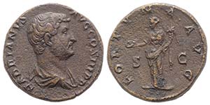 Hadrian (117-138). Æ As (25mm, 14.02g, 6h). ... 