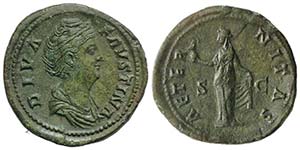 Diva Faustina Senior (died AD 140/1). Æ ... 