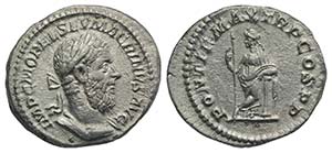 Macrinus (217-218). AR Denarius (20.5mm, ... 