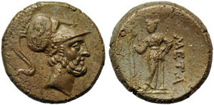 Lucania, Metapontion, Bronze, c. 225-200 BC; ... 