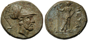 Lucania, Metaponto, Bronzo, c. 225-200 a.C.; ... 