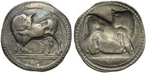 Lucania, Sybaris, Stater, c. 550-510 BC; AR ... 