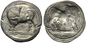 Lucania, Sybaris, Statere, c. 550-510 BC; AR ... 