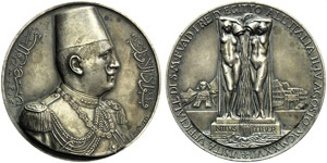 Fuad I (Re d’Egitto, 1917-1936), Medaglia ... 