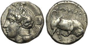 Lucania, Thourium, Distater, c. 400-350 BC; ... 