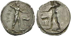 Bruttium, Caulonia, Stater, c. 525-500 BC; ... 