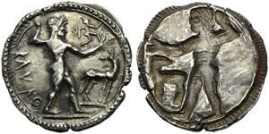 Bruttium, Caulonia, Stater, c. 500-480 BC; ... 