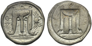 Bruttium, Croton, Stater, c. 480-430 BC; AR ... 