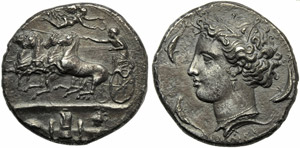 Sicily, Syracuse, Decadrachm, c. 400-390 BC; ... 