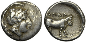 Campania, Hyria, Didracma, c. 405-385 a.C.; ... 