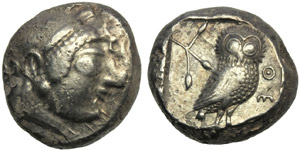 Attica, Atene, Tetradracma, c. 566-490 a.C.; ... 