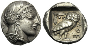 Attica, Athens, Tetradrachm, c. 479-393 BC.; ... 