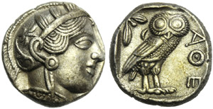 Attica, Athens, Tetradrachm, c. 479-393 BC ; ... 