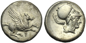 Corinzia, Corinto, Statere, c. 405-345 a.C.; ... 