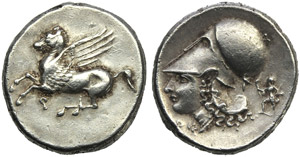 Corinthia, Corinth, Stater, c. 345-307 BC; ... 