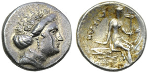 Eubea, Histiaia, Tetrobol, IV cent. BC; AR ... 