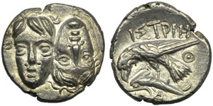 Tracia, Istros, Dracma, c. 400-300 a.C.; AR ... 