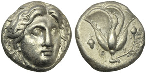 Caria, Rhodes, Didrachm, c. 400-333 BC; AR ... 