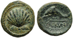 Apulia, Brindisi, Oncia, c. 215 a.C.; AE (g ... 
