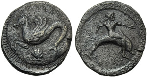 Apulia, Tarentum, Nomos, c. 500-480 a.C.; AR ... 