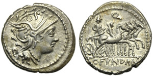 C. Fundanius, Denarius, Rome, 101 BC; AR (g ... 