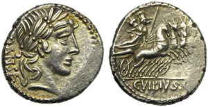 C. Vibius C.f. Pansa, Denario, Roma, 90 ... 