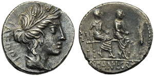 L. Critonius and M. Fannius, Denarius, Rome, ... 