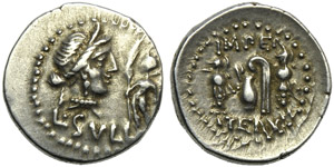 L. Cornelius Sulla Felix, Denarius, Mint ... 