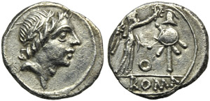 Anonymous, Quinarius, Uncertain mint, 81 BC; ... 