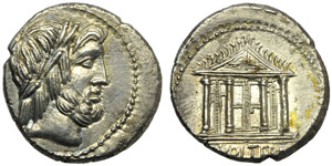 M. Volteius M.f., Denario, Roma, 78 a.C.; AR ... 