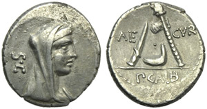 P. Sulpicius Galba, Denarius, Rome, 69 BC; ... 