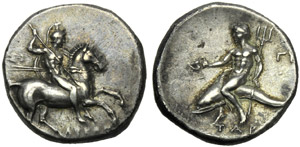 Apulia, Tarentum, Nomos, c. 280-272 a.C.; AR ... 