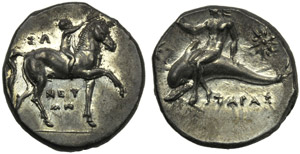 Apulia, Taranto, Nomos, c. 280-272 a.C.; AR ... 
