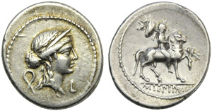 M. Aemilius Lepidus, Denario, Roma, 61 a.C.; ... 
