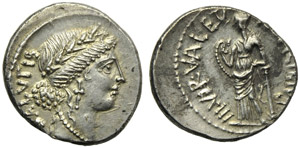 Mn. Acilius Glabrio, Denario, Roma, 49 a.C.; ... 