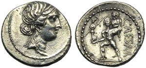 C. Julius Caesar, Denarius, Africa, 47-46 ... 