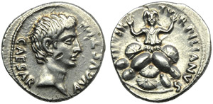 Augustus (27 BC - AD 14), Denarius, Rome, c. ... 