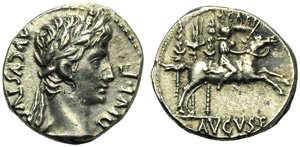 Augusto (27 a.C. - 14 d.C.), Denario, ... 