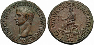 Drusus Maior (Claudius, 41-54), Sestertius, ... 