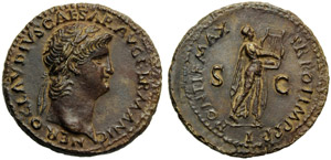Nero (54-68), As, Rome, c. AD 64; AE (g ... 