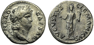 Nero (54-68), Denarius, Rome, c. AD 64-65; ... 